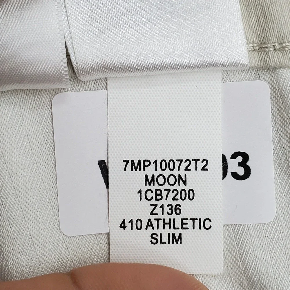 Lucky Brand Men Pants 32X30 Beige Chino Twill 410 Athletic Slim Button Zipper